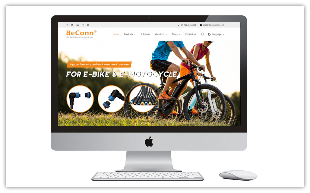 连接器网站开发设计-天地心网络