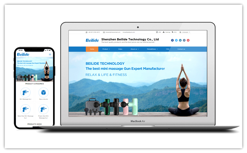 按摩仪器营销型网站建设-天地心网络