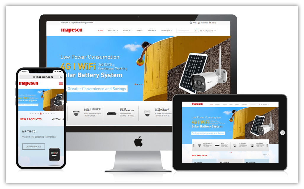 安防设备网站建设制作-天地心网络